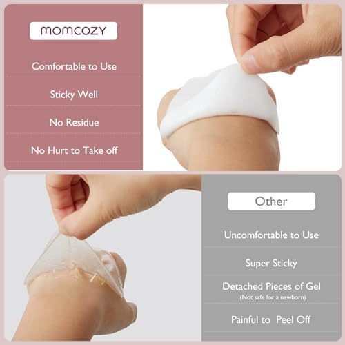 Momcozy Hydrogel Nipple Pads with Soothing Lanolin, Soothies Gel Nursing Pads Provide Instant Cooling Relief, Breastfeeding Essentials, 20 PCS