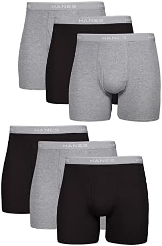 Hanes Men's Boxer Briefs, Cool Dri Moisture-Wicking Underwear, Cotton No-Ride-up for Men, Multi-Packs