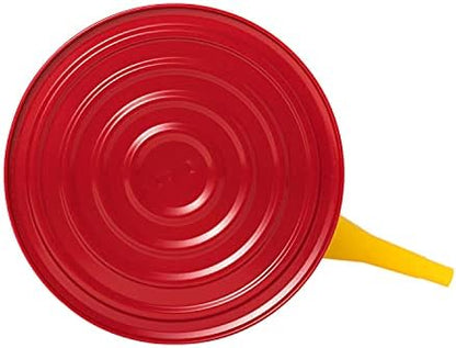 Eagle 2.5 Gallon Type I Red Safety Gas Can for Gasoline with Flame Arrester, Self-Closing Lid, and F-15 Funnel, Made in the USA, Galvanized Steel Flammable Storage Can, UI25FS