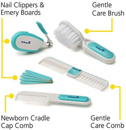Safety 1st Deluxe Baby Healthcare and Grooming Kit, Arctic Blue, Newborn Baby Essentials, One Size, 25 Pieces