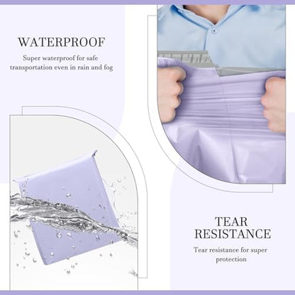 Metronic Large Poly Mailers 24x24 100 Pcs, Strong Adhensive Shipping Bags for Clothing, Waterproof Mailers Bags for Small Business, Shipping Envelopes, Tear-resistant Mailing Bags in Lilac Purple