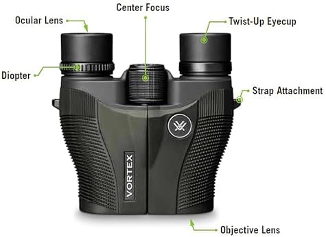 Vortex Optics Vanquish Reverse Porro Prism Binoculars - Compact, Rubber Armor, Waterproof, Fogproof, Shockproof - Unlimited, Unconditional Warranty