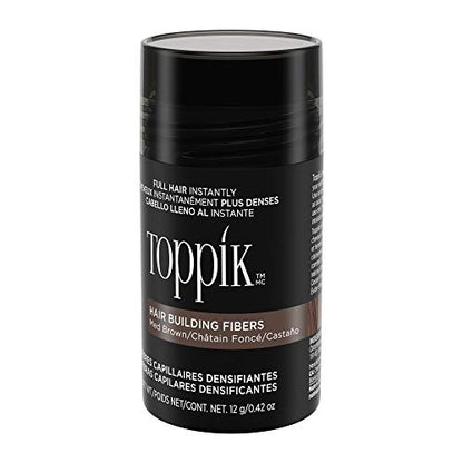Toppik Hair Building Fibers, Fill In Fine or Thinning Hair Instantly Thicker, Fuller Looking Hair 9 Shades,4 size options