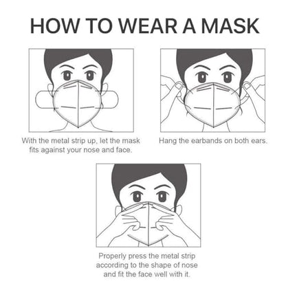 LEMENT KN95 Face Masks 100 Pack,5-Ply Breathable Cup Dust Disposable Masks For Adult,Teenager