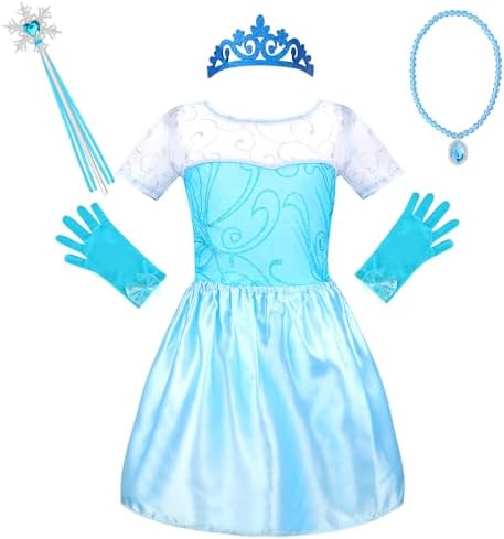 Princess Dress Up Clothes for Little Girl Role Play Costume Gift Set Princess Dress Up Toys for Toddler Girls