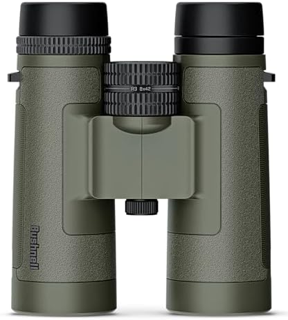 Bushnell R3 Binoculars with Vault Lite Bino Chest Harness, HD Optical System, Fully Multi-Coated Lenses, EXO Barrier, IPX7 Waterproof - Binoculars for Bird Watching and Wildlife Observation