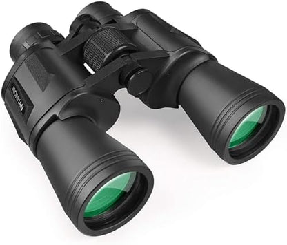 Binoculars for Adults High Powered, Military Compact HD Professional/Daily Waterproof 20x50 Binoculars for Bird Watching Travel Hunting Football Games Stargazing with Carrying Case & Strap
