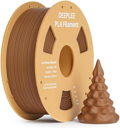 DEEPLEE PLA 1.75mm 3D Printer Filament, Dimensional Accuracy +/- 0.02mm, Neatly Wound, No Clogging, Vacuum Package, Fits for Most FDM 3D Printers, 1kg Brown