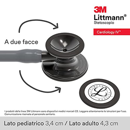 3M Littmann Cardiology IV Diagnostic Stethoscope, 6238, More Than 2X as Loud, Weighs Less, Stainless Steel High Polish Smoke-Finish Chestpiece, 27" Gray Tube, Smoke Stem, and Headset