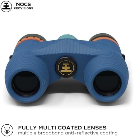 Nocs Provisions Standard Issue 8x25 Waterproof Binoculars, 8X Magnification, Bak4 Prism, Wide View Multi-Coated Lenses for Bird Watching, Hiking & Backpacking - Cobalt Blue II