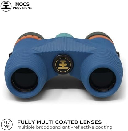 Nocs Provisions Standard Issue 8x25 Waterproof Binoculars, 8X Magnification, Bak4 Prism, Wide View Multi-Coated Lenses for Bird Watching, Hiking & Backpacking - Cobalt Blue II