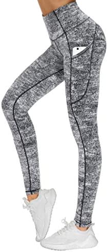 THE GYM PEOPLE Thick High Waist Yoga Pants with Pockets, Tummy Control Workout Running Yoga Leggings for Women