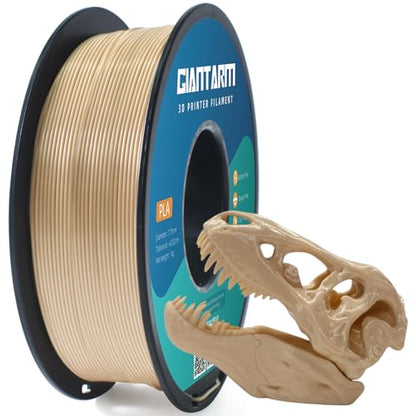 GIANTARM 3D Printer Filament, Bone White Pla Filament, 1Kg(2.2lbs) Spool, 1.75mm Dimension Accuracy +/- 0.03mm, 3D Printing Filament