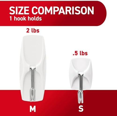 Command Small Wire Toggle Hooks, Damage Free Hanging Wall Hooks with Adhesive Strips, No Tools Wall Hooks for Hanging Organizational Items in Living Spaces, 28 White Hooks and 32 Command Strips