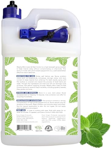 Mighty Mint Gallon (128 oz) Insect and Pest Repellent Peppermint Oil - Natural Spray for Spiders, Ants, and More