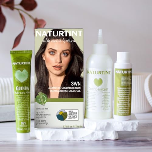 Naturtint 3WN Radiant Nature Dark Brown Permanent Hair Color (Pack of 1), Ammonia Free, Vegan, Cruelty Free, up to 100% Gray Coverage, Long Lasting Results (Packaging may vary)
