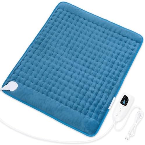 Heating Pad,Electric Heating Pad for Back,Neck,Abdomen,Moist Heated Pad for Shoulder,Knee,Hot Pad for Arms and Legs,Dry&Moist Heat & Auto Shut Off(DeepSkyBlue, 20''×24')