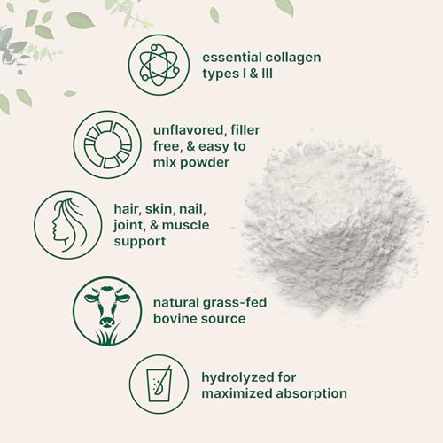 Micro Ingredients Bovine Collagen Peptides Powder, 1lb | Type I & III + Natural Protein | Grass-Fed Bovine Source | Unflavored | Supports Skin, Joint & Bone Health | Paleo, Non-GMO