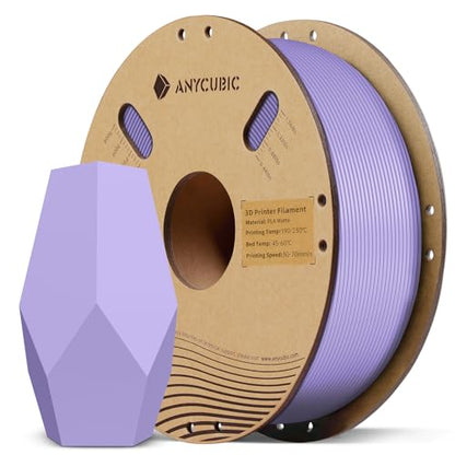 ANYCUBIC Matte PLA Filament 1.75mm, 3D Printing PLA Filament 1.75mm Dimensional Accuracy +/- 0.02mm, 1KG Spool (2.2 lbs), Matte Purple