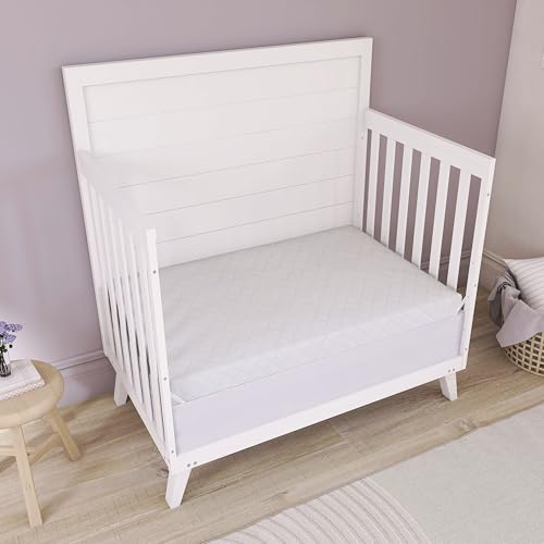 Dream On Me Holly 3” Mini/Portable Crib Mattress, Greenguard Gold & JPMA Certified, Fits All Portable & Mini Cribs, Lightweight Fiber Core, Waterproof Vinyl Cover, Easy to Clean