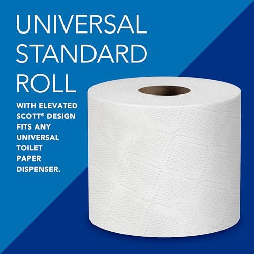 Scott Professional 100% Recycled Fiber Standard Roll Bulk Toilet Paper (13217), 2-Ply, Elevated Design, White, Individually Wrapped (80 Rolls of 473 Sheets, 37,840 Sheet Total)