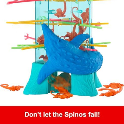 Mattel Games Kerplunk Jurassic World Rebirth Game for Kids & Family with Ocean Tower and Spinosaurus Figures Inspired by The Movie