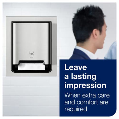 Tork Paper Hand Towel Dispenser, Stainless Steel - H1 + Refill - Universal Paper Hand Towel Rolls (6 Rolls)