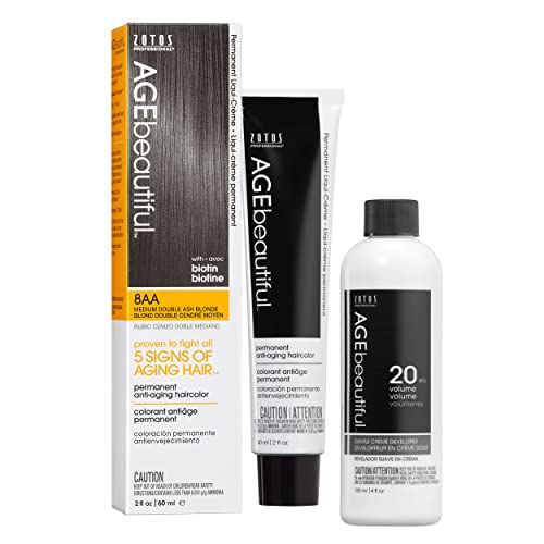 AGE beautiful Permanent Hair Color Dye Liqui Creme | 100% Gray Coverage | Anti-Aging Haircolor | Biotin for Thicker, Fuller Hair | Professional Salon Coloring