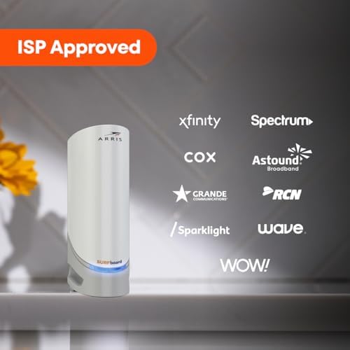 ARRIS (S33) - Cable Modem - Fast DOCSIS 3.1 Multi-Gigabit Cable Modem For Comcast Xfinity, Cox, Spectrum & More 1 & 2.5 Gbps Ports 2.5 Gbps Max Internet Speeds 2 Year Warranty - (No Built-in Wifi)
