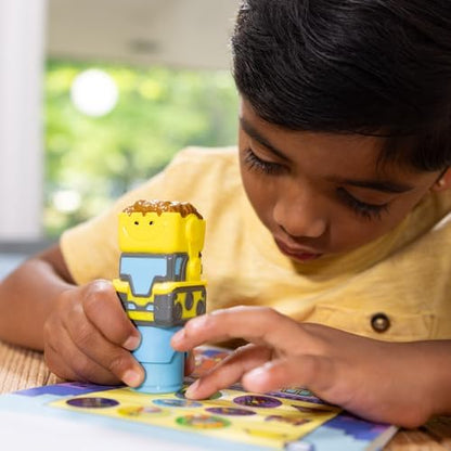 Melissa & Doug Sticker Wow!™ Bulldozer Bundle: 24-Page Activity Book, Refillable Sticker Stamper, Mini Pad, 500 Stickers, Arts and Crafts for Kids Ages 3+