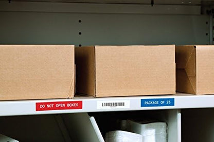 Brady Authentic (M21-750-595-RD) All-Weather Vinyl Label for Indoor/Outdoor ID, Lab and Equipment Labeling, White on Red- For M210, M210-LAB, M211, BMP21-PLUS and BMP21-LAB Printers, .75" W, 21' L