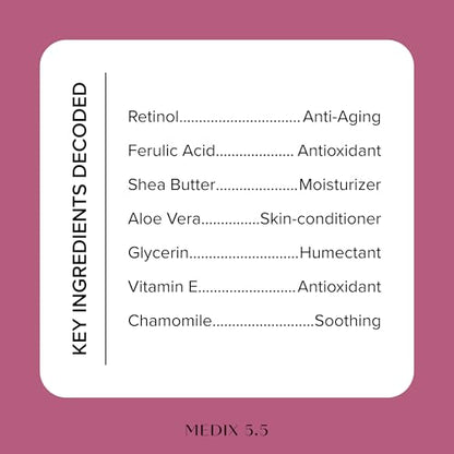 Medix 5.5 Retinol Body Lotion + Hyaluronic Acid Cream, Moisturizer Body & Face Lotion Set | Hydrating + Firming Lotion For Stretch Marks, Wrinkles, & Crepey Skin | Skin Care Products, 2pc Set