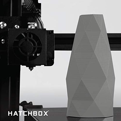 HATCHBOX 1.75mm Cool Gray PLA 3D Printer Filament, 1 KG Spool, Dimensional Accuracy +/- 0.03 mm, 3D Printing Filament