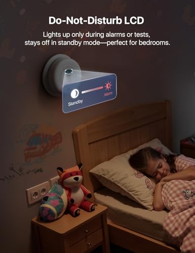 X-Sense Smoke Detector Carbon Monoxide Detector Combo, 10-Year Battery Smoke Detector with Display, Standalone Model SC01, Single Pack