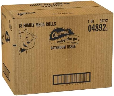 Charmin Ultra Strong Clean Touch Toilet Paper, 18 Family Mega Rolls = 90 Regular Rolls