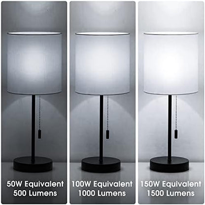 Briignite LED Light Bulbs, 𝟑𝐖𝐚𝐲 𝐋𝐄𝐃 𝐋𝐢𝐠𝐡𝐭 𝐁𝐮𝐥𝐛𝐬 50 100 150W Equivalent, Three Way A19 Light Bulbs E26 Medium Base, Daylight White 5000K, 500lm-1000lm-1500lm, 2Pack