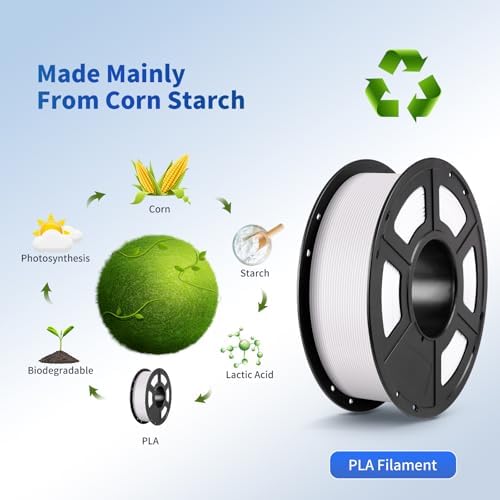 ANYCUBIC PLA Filament 1.75mm Bundle 3KG, 3D Printing PLA Filament 1.75mm Dimensional Accuracy +/- 0.02mm, 1KG Spool (2.2 lbs), 3KG, Black+Gray+White