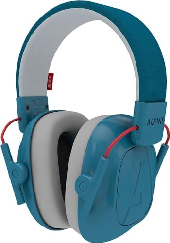 Alpine Muffy Kids - Hearing Protection - CE & ANSI Certified - Adjustable for Ages 3-16 years - Noise Cancelling Headphones - 25dB Sound Reduction Ideal for Protection and Concentration Aid - Blue