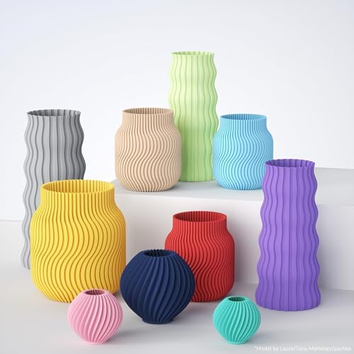 ELEGOO Matte PLA Filament Bundle 4KG, 1.75mm 3D Printer Filament Dimensional Accuracy +/- 0.02mm, 1kg Spool (2.2lbs) Fits for Most FDM 3D Printers Sakura Pink/Lavender Purple/Ice Blue/Sunshine Yellow