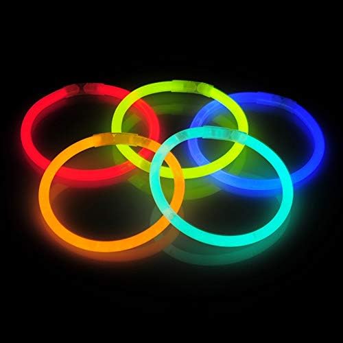 JOYIN 800 Pcs 8" Glowsticks, Bracelets Necklaces, Glow in the Dark Party Favors, Easter, Christmas, Halloween Supplies Pack, Football Party Supplies