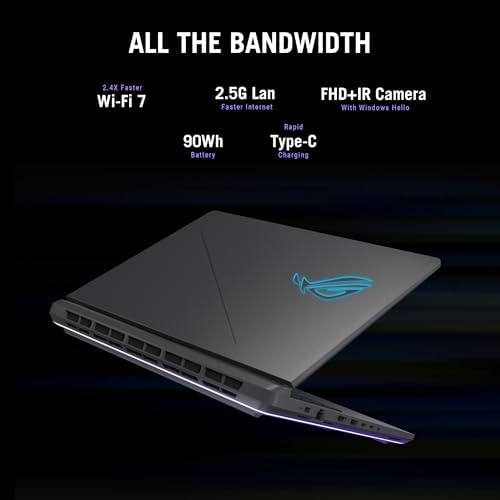 ASUS ROG Strix G16 (2025) Gaming Laptop, 16” FHD+ 16:10 165Hz/3ms Display, NVIDIA® GeForce RTX™ 5060 Laptop GPU, Intel® Core™ i7 Processor 14650HX, 16GB DDR5, 1TB Gen 4 SSD, Wi-Fi 7, Windows 11 Home