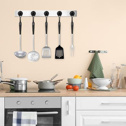 E BAVITE Swivel Swing Black Magnetic Hooks,30LBS Powerful Strong Neodymium Rare Earth Magnet Hook. Perfect for Refrigerator, Kitchen and Other Surfaces, Pack of 50