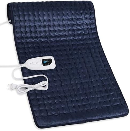 Electric Heating Pads,Heating Pad for Back,Shoulder,Hot Pad for Neck and Arms,Abdomen,Moist Heated Pad for Legs and Knee,Auto Shut Off(Navy Blue, 33''×17'')