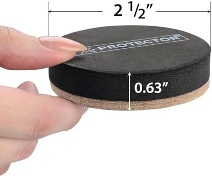 Felt Furniture Sliders Hardwood Floors X-PROTECTOR – 24 PCS 2 1/2 inch Furniture Sliders – Heavy Duty Felt Sliders Hard Surfaces – Move Your Furniture Easily & Safely!