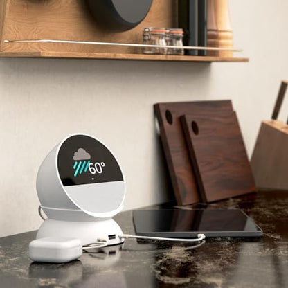 Made for Amazon Stand with USB-C and USB-A Charging Ports for Echo Spot (2024 Release)