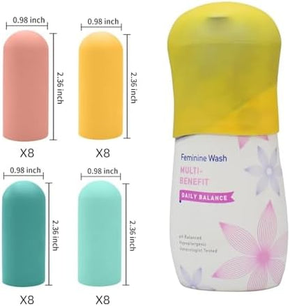 Silicone Bottle Covers Travel Essentials for Women Men, Beach Vacation Essentials, Travel Size Toiletries Accessories, Cruise Ship Essentials 2025, Must Haves, Leak Proofing