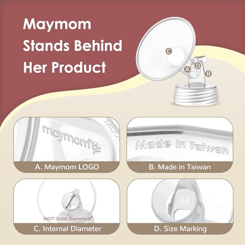 Maymom Wide Neck Pump Part Compatible with Spectra S1/S2 Pumps; Incl Wide Mouth Flange; Not Original Spectra Flange; Replaces Shield (19 mm Two Flanges)