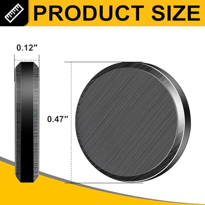DIYMAG Strong Magnets 200Pcs 0.47x0.12Inch Fridge Refrigerator Magnet for Crafts with Adhesive Backing Magnetic Small Black Button Ceramic Circle Craft Round Heavy Duty Adhesive Neodymium Whiteboard