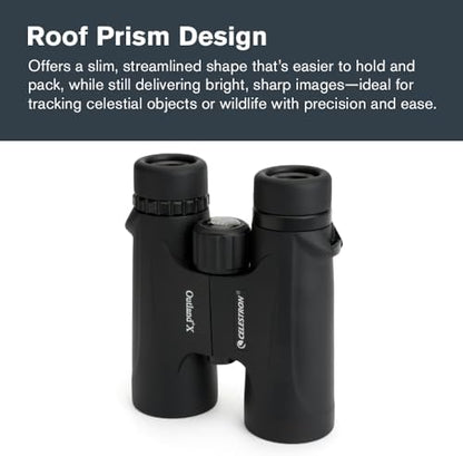 Celestron - Outland X 10x42 Binoculars – Ideal for Birding and Outdoors – 42mm Objective Lenses – 5.5° Field of View – BaK-4 Prisms – Multi-Coated – Waterproof and Fogproof