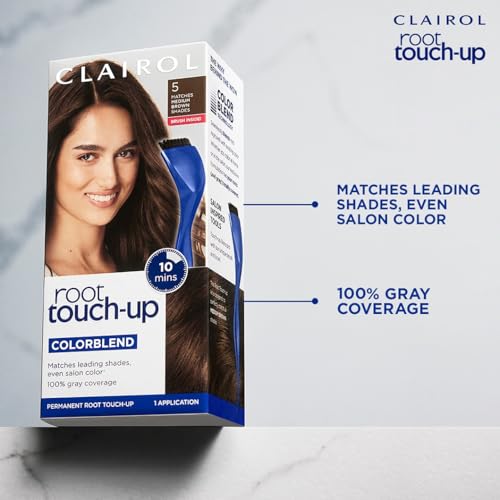 Clairol Root Touch-Up by Nice'n Easy Permanent Hair Dye, 6WN Light Chocolate Brown Hair Color, Pack of 2